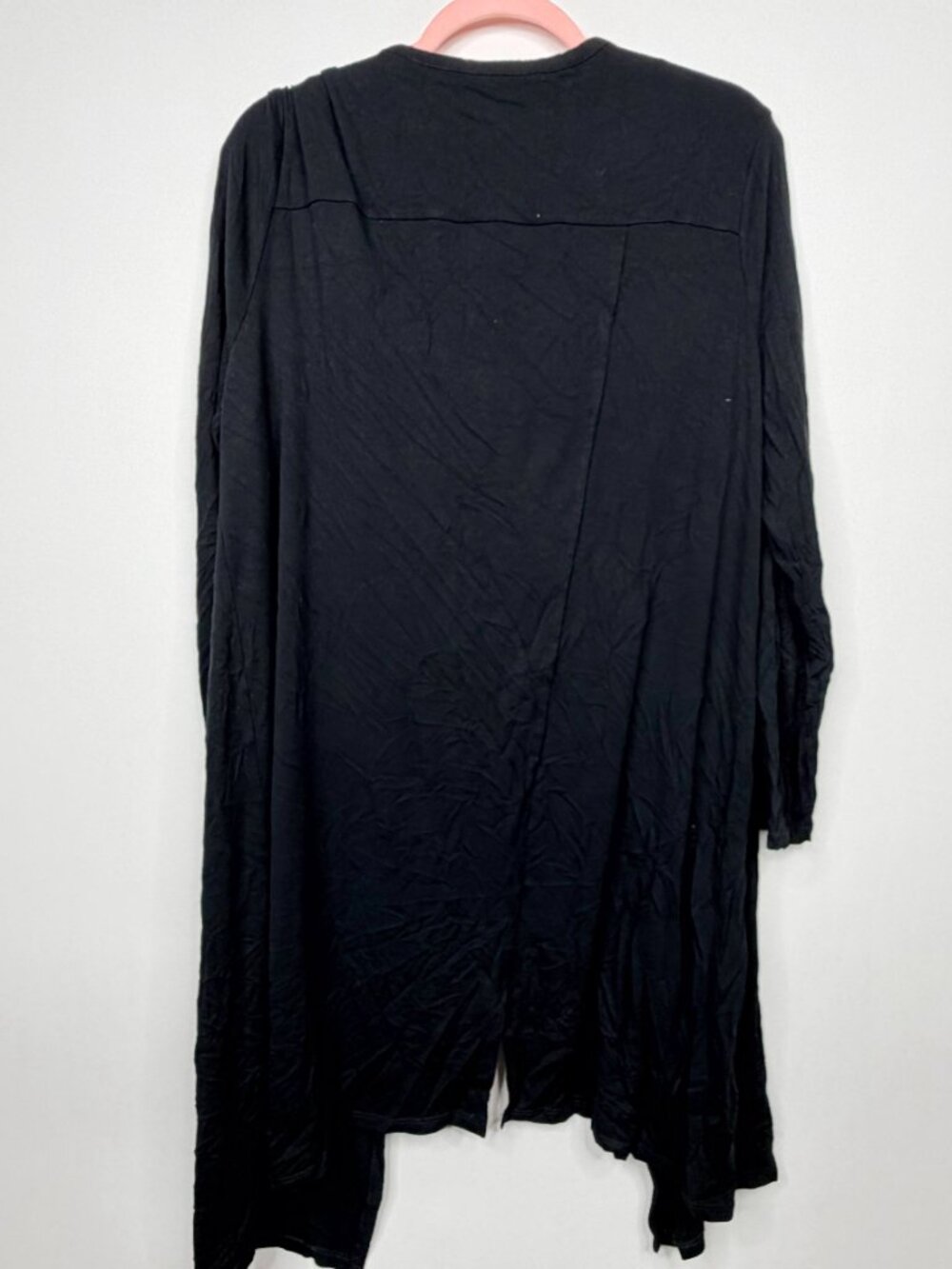 J. Jill Wearever Collection Petite Duster Longline Open Cardigan Black #A3698 - Picture 5 of 8